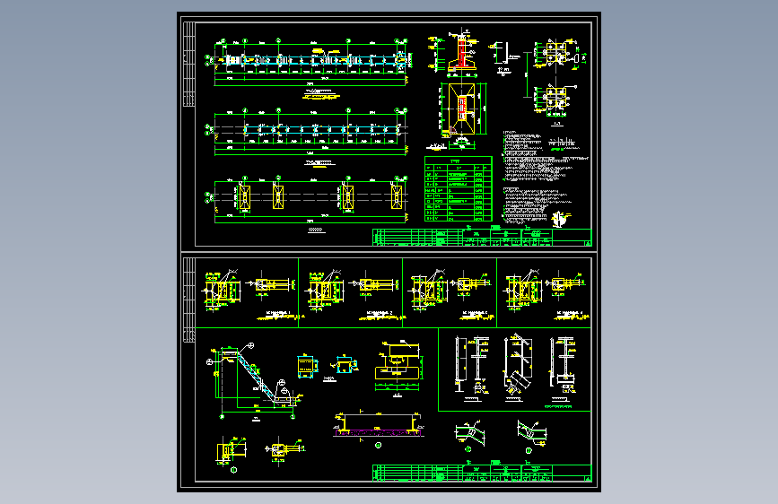 某1.2米宽钢结构连廊设计图