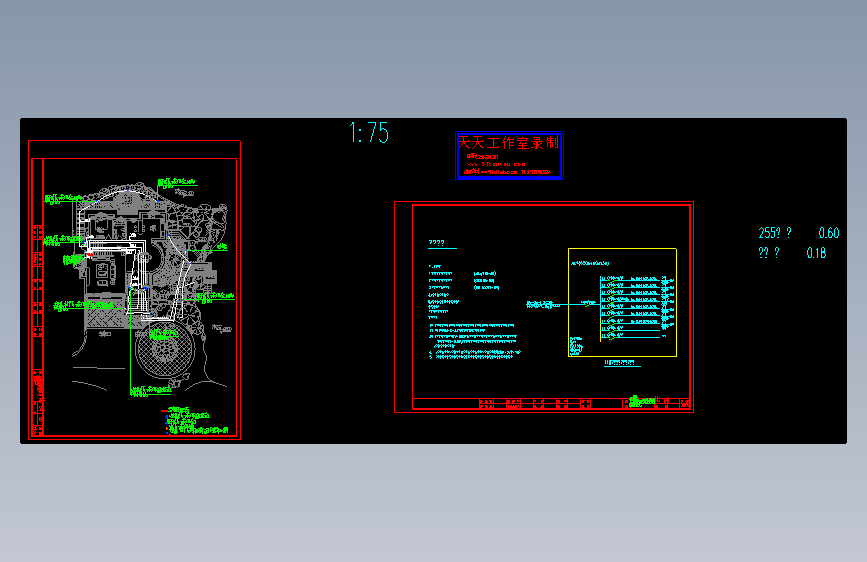 某别墅室外庭院电气系统设计cad图(含照明设计)