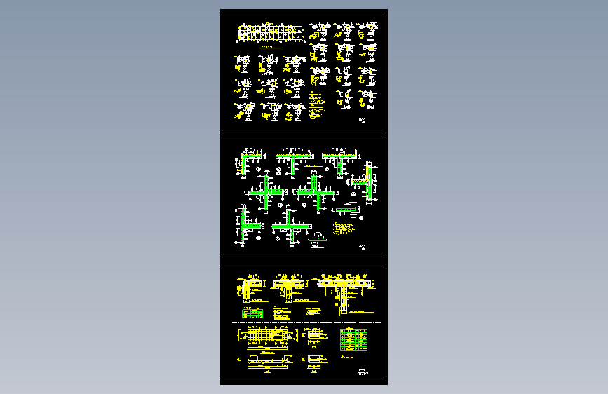 [节点详图]承台梁转角处配筋详图，共3张