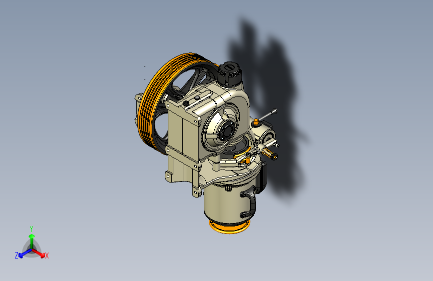 电梯曳引机3D模型