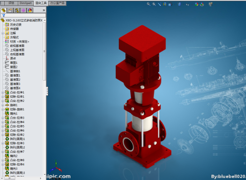 XBD立式多级消防泵模型