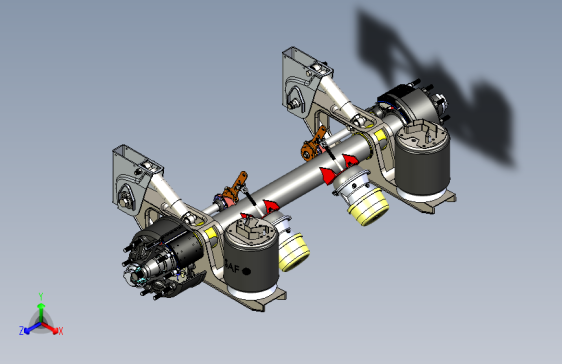半挂车车桥悬架系统总成