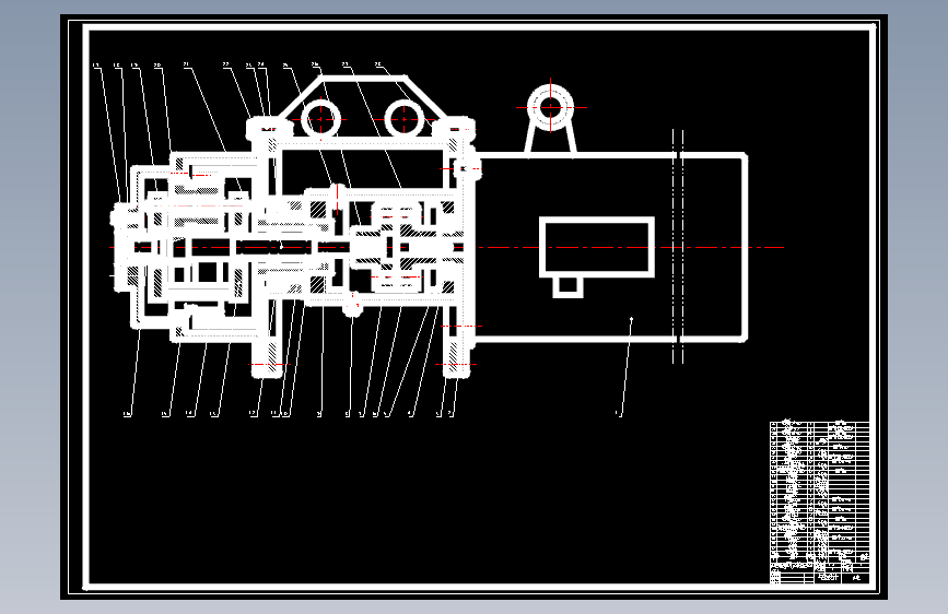 1吨电动葫芦装配CAD图纸