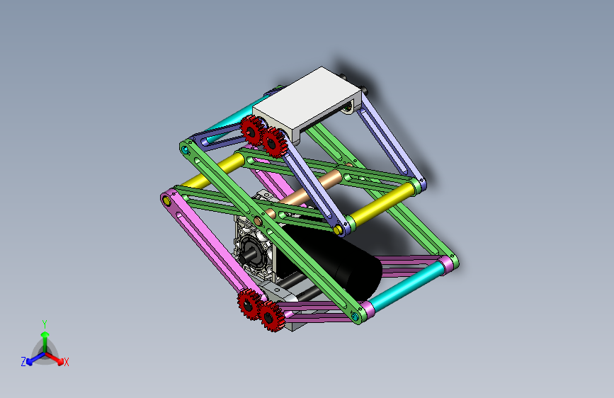 电动剪刀交叉式升降机构