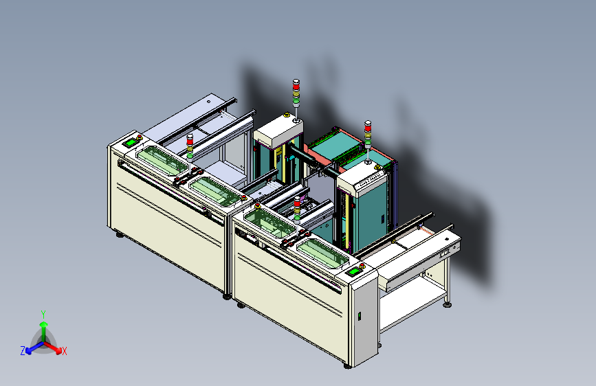 电子产品自动化生产流水线设备总体图