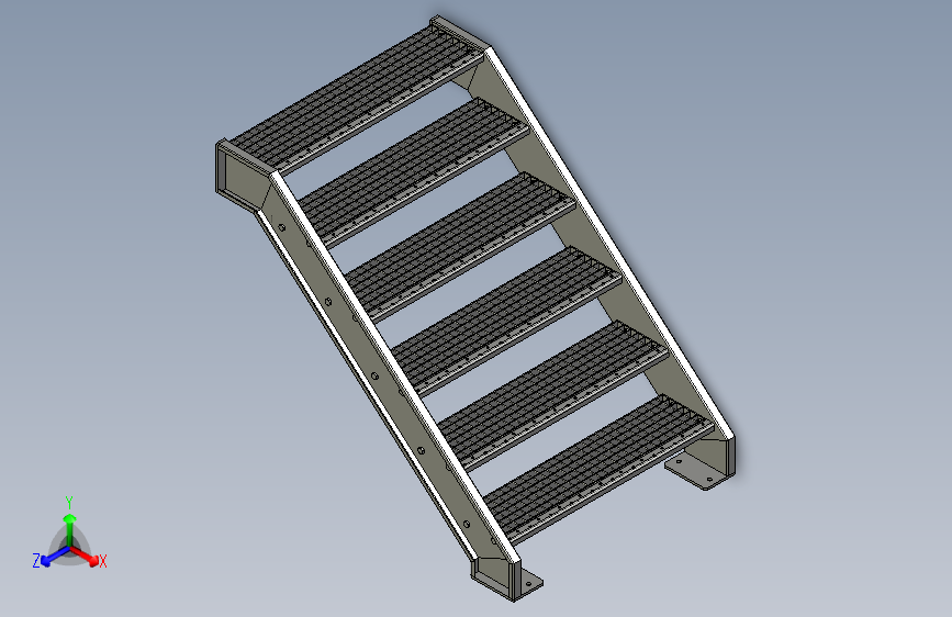 镀锌外金属楼梯