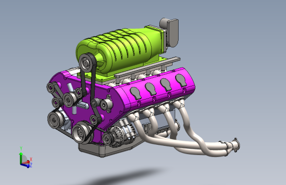 通用增压 DOHC V8 发动机