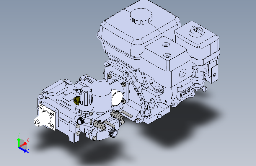 汽油机隔膜泵外形模型