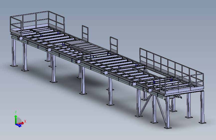 线缆和管道规范化支撑工业平台 STP格式