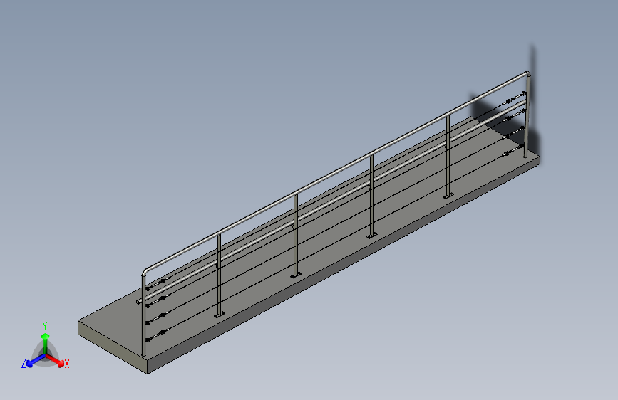 不锈钢栏杆带电缆用于入口坡道