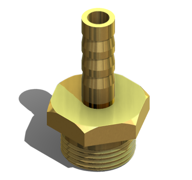 黄铜刺型接头 6mm x G0.25 液压管接头