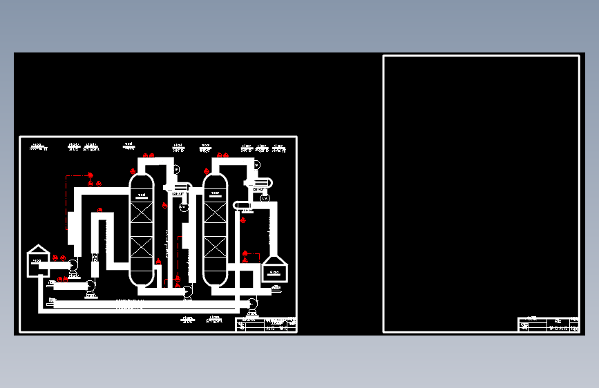水吸收氨填料塔带控制点的流程图