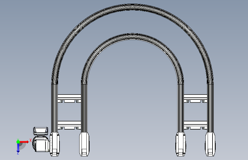 CV180平顶链转弯 输送机 输送带 倍速链 传送带_CV180-B240-L240