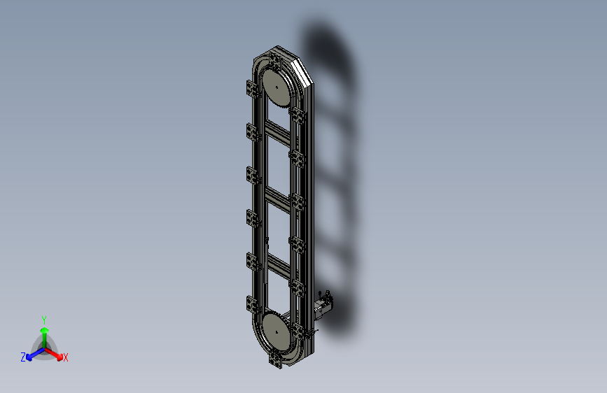 连杆式-环形导轨输送线_输送带B255-Q-L2280-Y320-L
