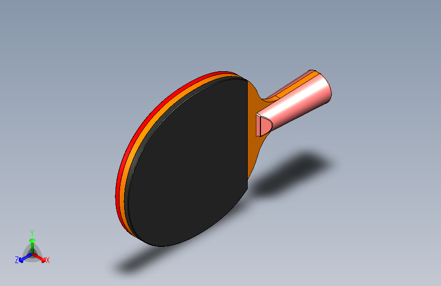 乒乓球拍catia模型==889830=30