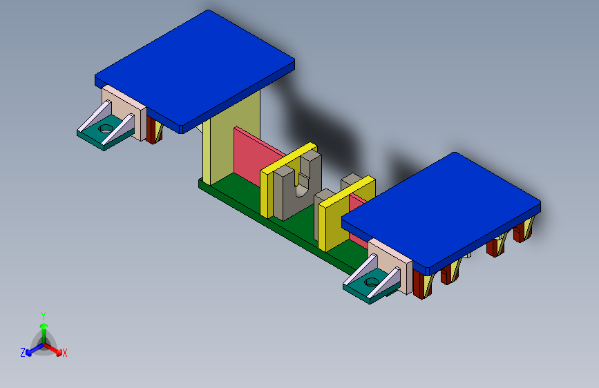 配线上与拖拉机对接的台车