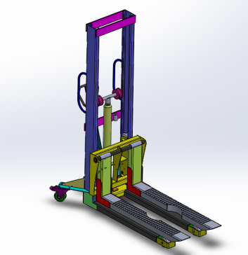 油桶搬运车设计（液压）三维+CAD+说明书=1301122===500