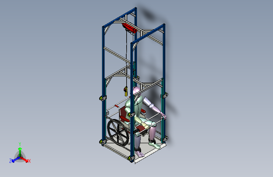 家用轮椅升降平台结构