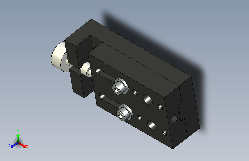 简易调整组件_X轴_进给螺杆型_键槽导向型