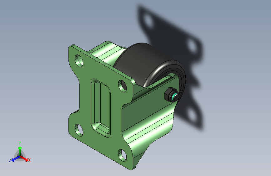 低重心脚轮_固定型_超重载