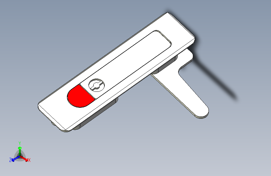 平面锁_把手按压式_C型