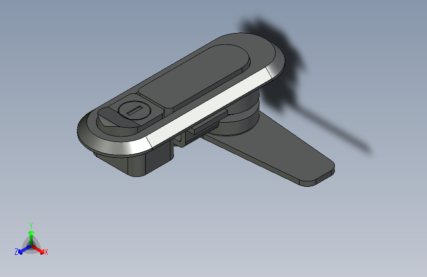 平面锁_把手按压转动式_C型