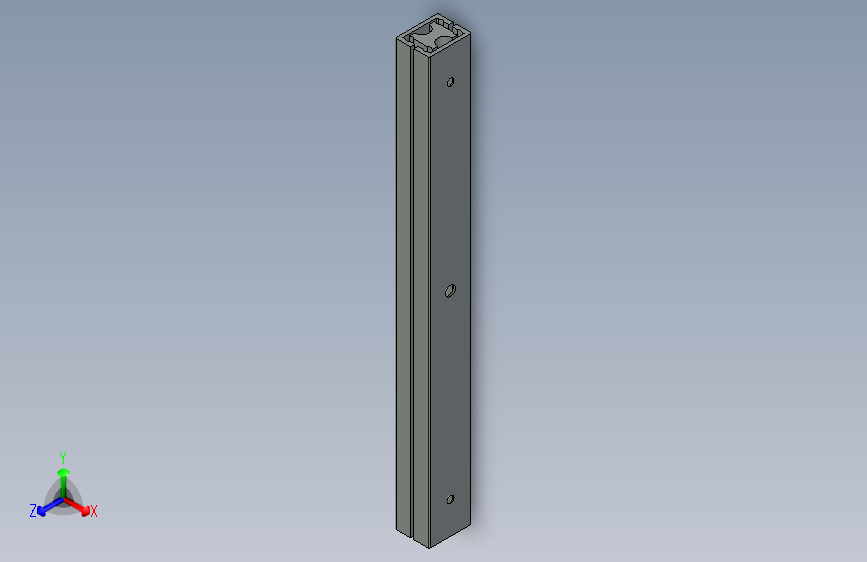 简易滑轨_轻载型_铝合金_三段式滑轨