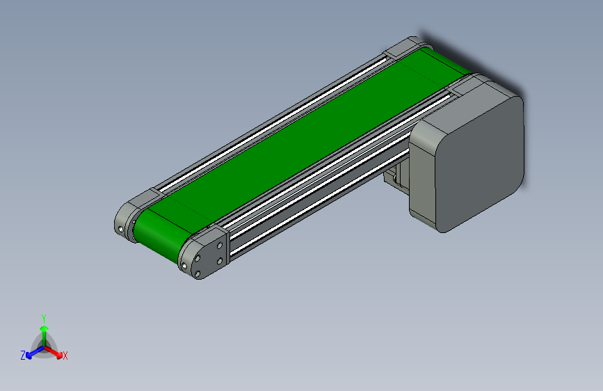 平皮带输送机-重载型-头部驱动双槽型材（带轮直径60mm）