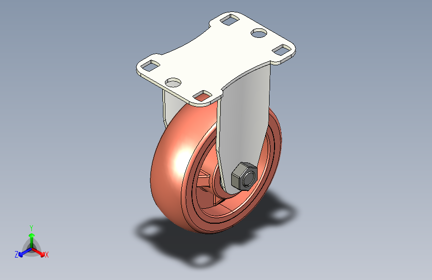 4in平板定向脚轮.stp