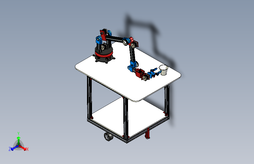 Servant Robot移动机械手机械臂3D数模图纸 Solidworks设计 附STEP