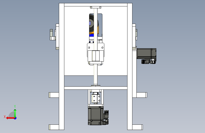 90度翻转检测模组3D数模图纸 Solidworks设计 附STEP 背面视图