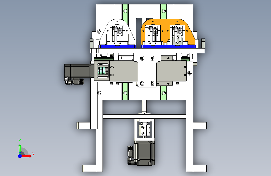 90度翻转检测模组3D数模图纸 Solidworks设计 附STEP 正面视图