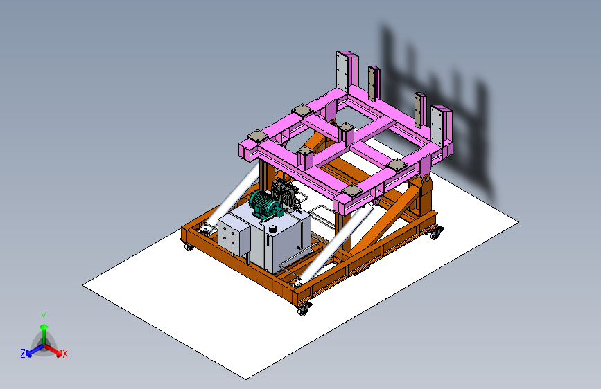 90度大型翻转台3D数模图纸 Solidworks设计 附STEP IGS