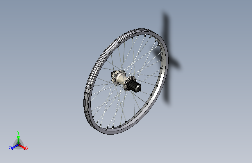 20-406mm-8-speed-bicycle-wheel--模型格式为 stp x_t stl