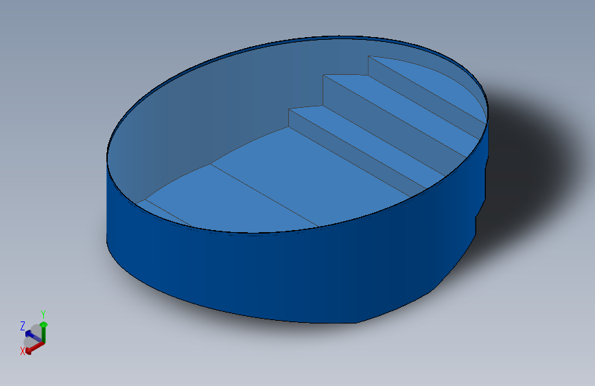 圆形游泳池设计 玻璃钢内衬设计 2 3D CAD模型