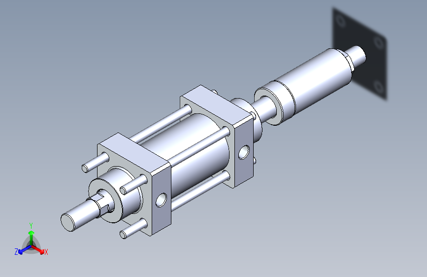 双杆液压缸 63x25x50 毫米（带可调行程）