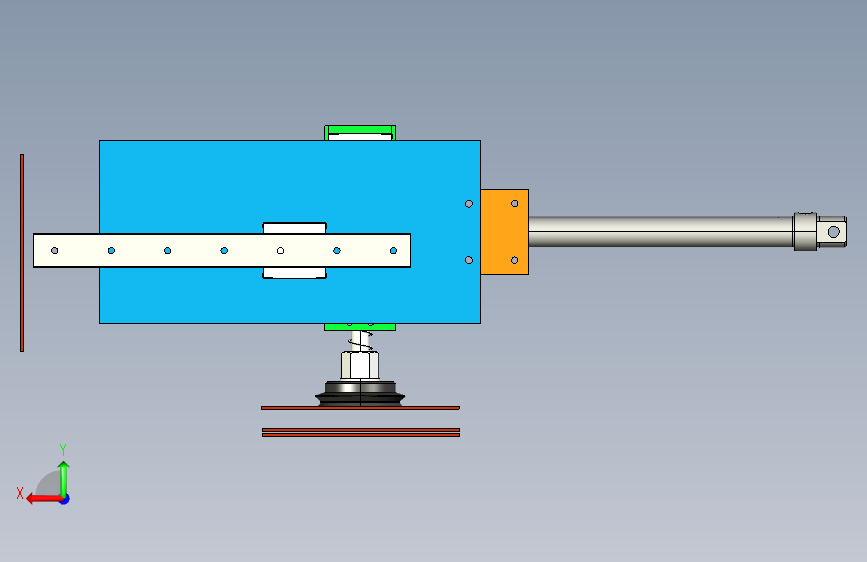 吸附式90度翻转机构3D数模图纸 Solidworks设计 附STEP 背面视图