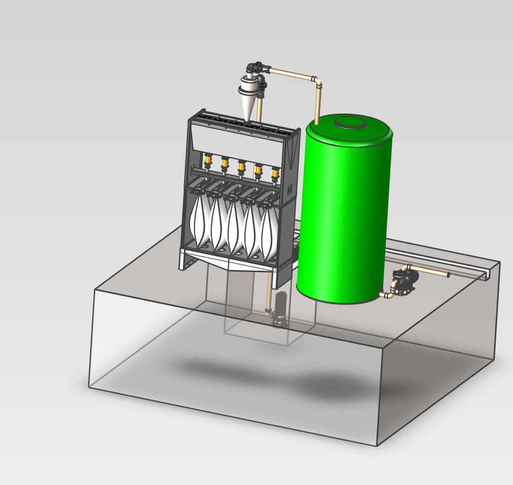 气旋沉降系统__石材行业的小型水循环系统