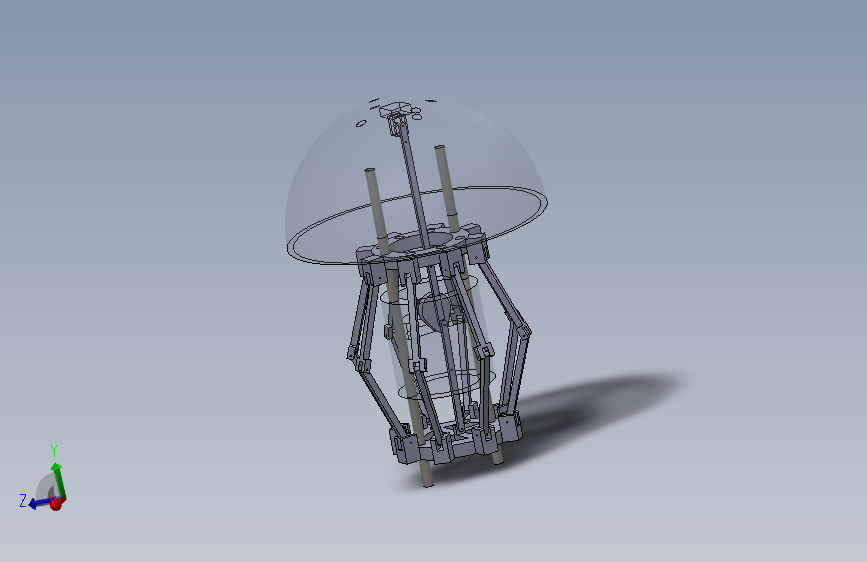 仿生机械水母三维SW模型及运动仿真