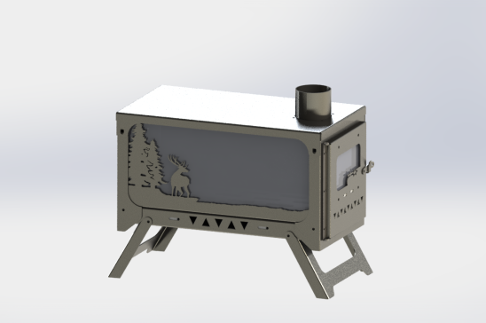 柴火炉户外露营柴火炉设计图纸