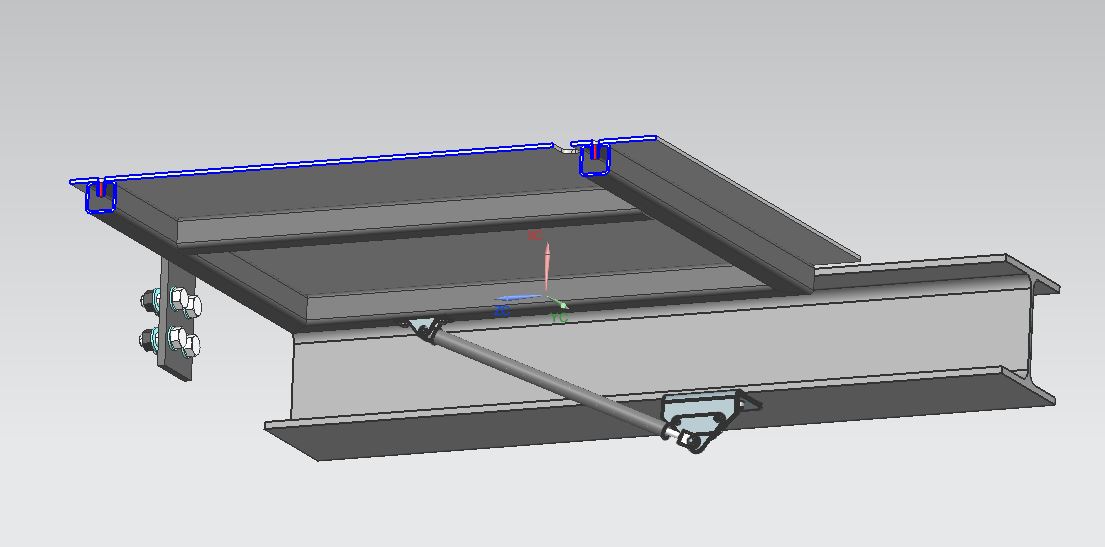 带气弹簧的维修舱门