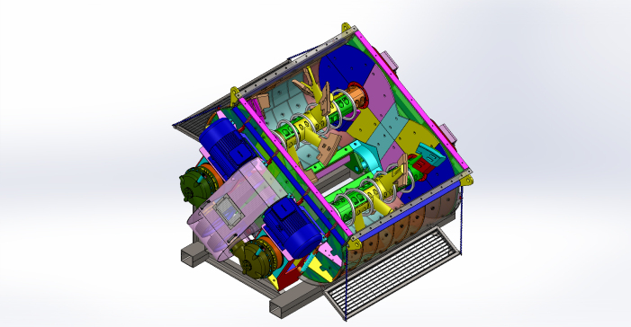 废料破碎机与混合机