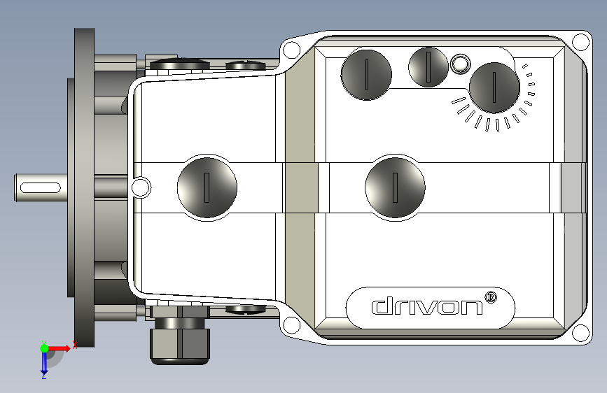 Motovario摩多利电机减速机DV123-G1-0025S-ISI-NO-T071-B5-IC411_16014X30NONONO-STD-_ 俯视图