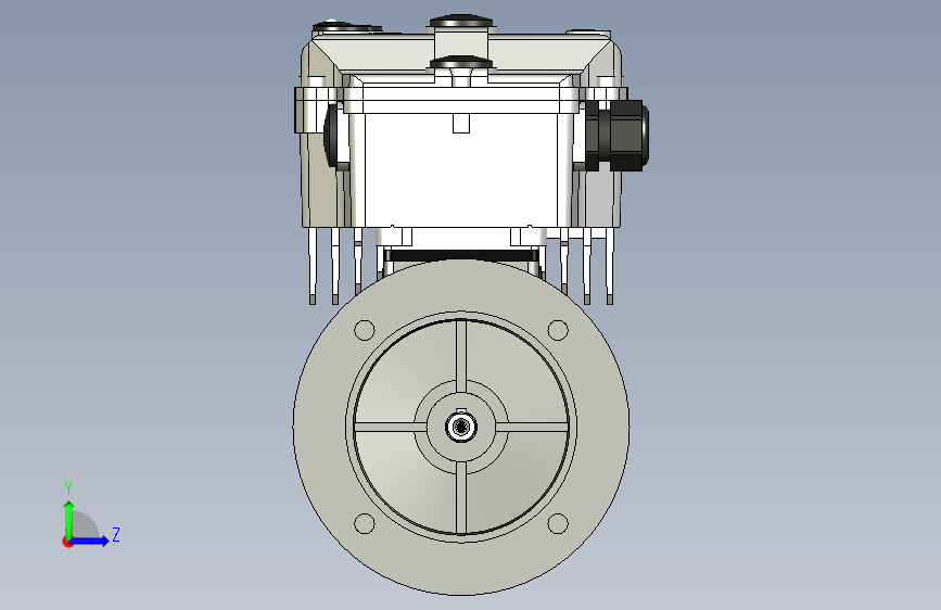 Motovario摩多利电机减速机DV123-G1-0025S-ISI-NO-T071-B5-IC411_16014X30NONONO-STD-_ 左侧视图
