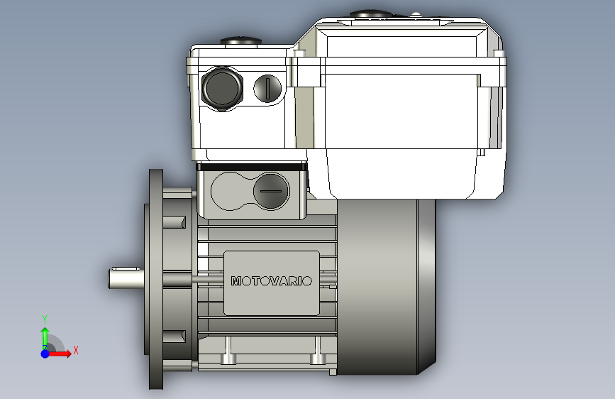 Motovario摩多利电机减速机DV123-G1-0025S-ISI-NO-T071-B5-IC411_16014X30NONONO-STD-_ 正面视图