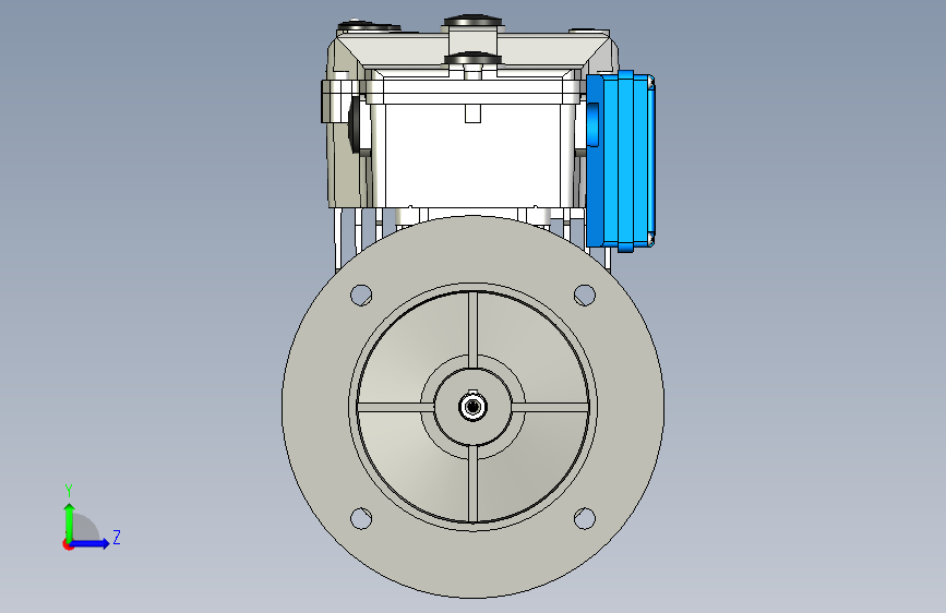 Motovario摩多利电机减速机DV123-G1-0037S-ISI-NO-TB080-B5-FM_D-EMB5-IC411_20019X40NONONO-STD-_ 左侧视图