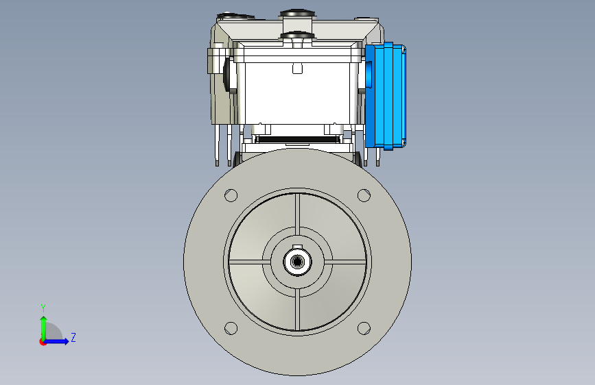 Motovario摩多利电机减速机DV123-G1-0075S-ISI-NO-TB090S-B5-FM_D-EMB5-IC411_20024X50NONONO-STD-_ 左侧视图
