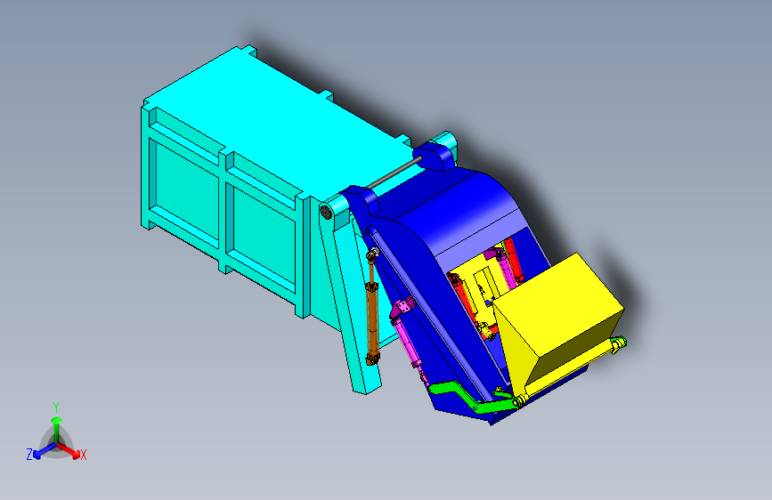 垃圾车压缩机构的设计三维SW+CAD+说明MF719593