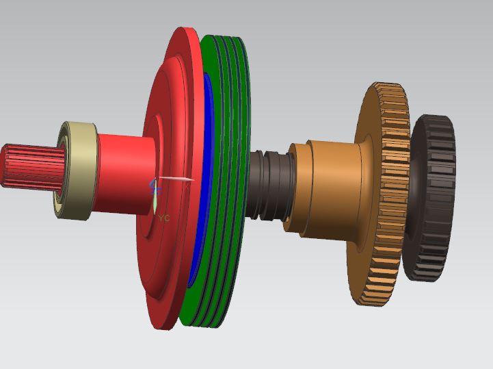 DCT湿式双离合器设计三维SW+CAD+说明825352