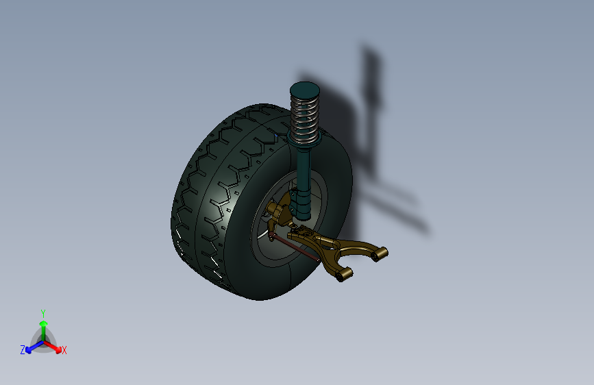 捷达轿车汽车麦弗逊式前独立悬架设计-含三维模型.stp